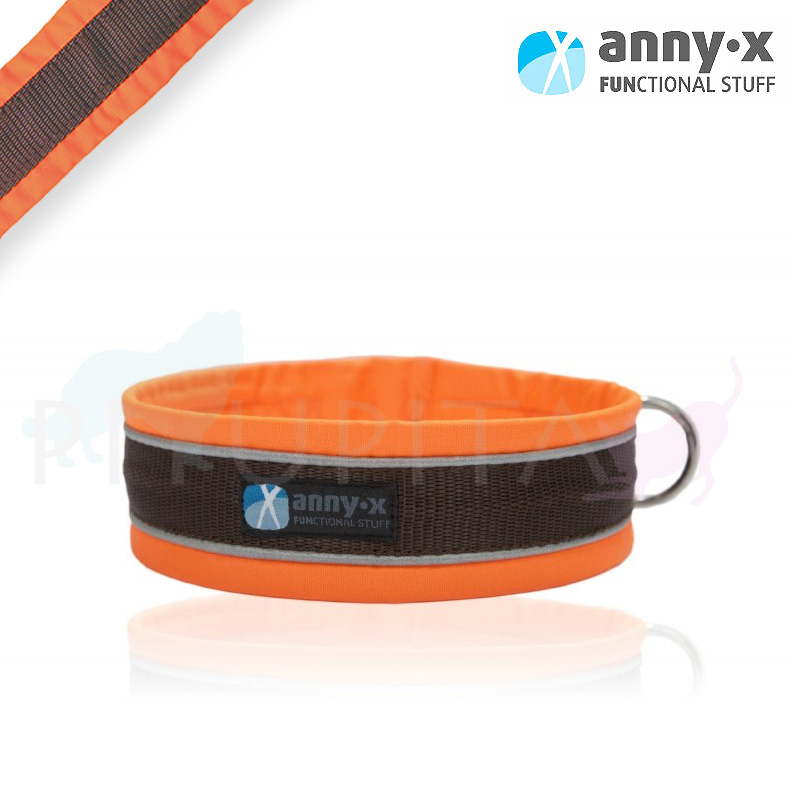Anny-X Protect Steckhalsband leuchtorange/braun 3