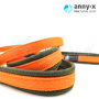 AnnyX 3m Führleine verstellbar Fun oliv orange