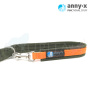 AnnyX 3m Führleine verstellbar FUN oliv orange M-1,5cm