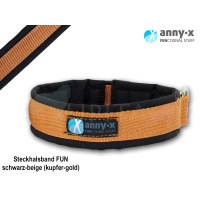 AnnyX Halsband Fun schwarz beige kupfer gold 8
