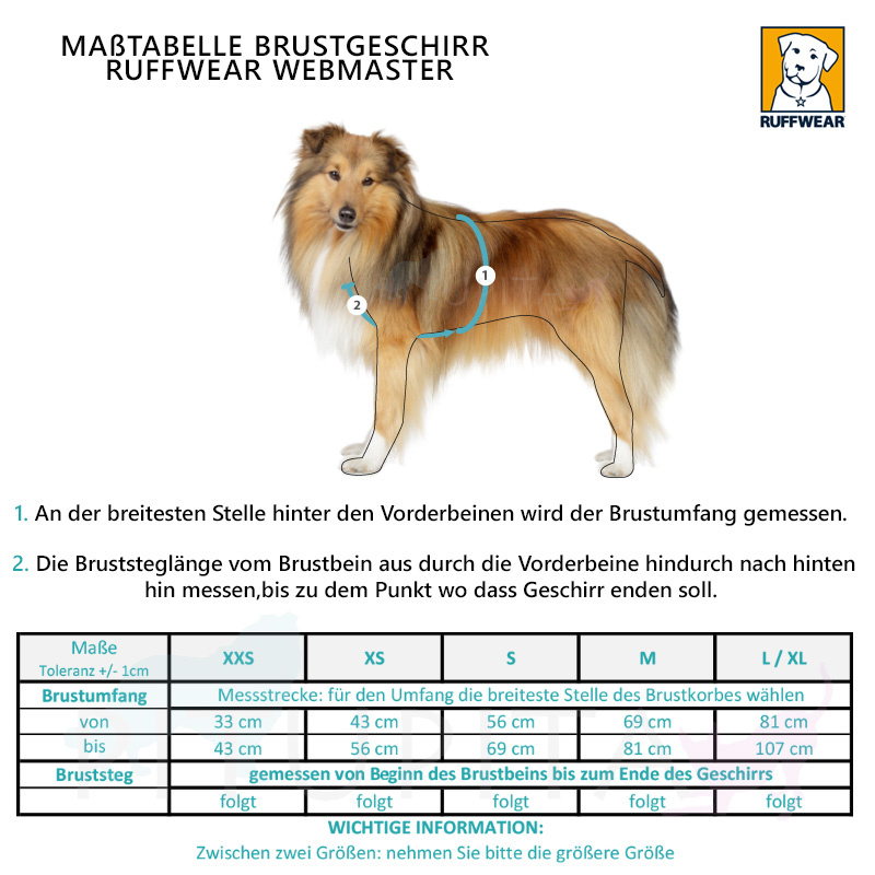 Ruffwear Web Master Sicherheitsgeschirr Twilight Grey / grau XXS