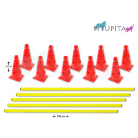 Steckh&uuml;rden-Set Cavaletti rot gelb 100cm
