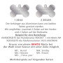 AnnyX Brustgeschirr Protect leuchtgelb grau mit Anhänger inkl. Gravur M Knochen lila 3K