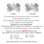 AnnyX Brustgeschirr Protect leuchorange braun mit Anhänger inkl. Gravur XL Knochen lila 3K