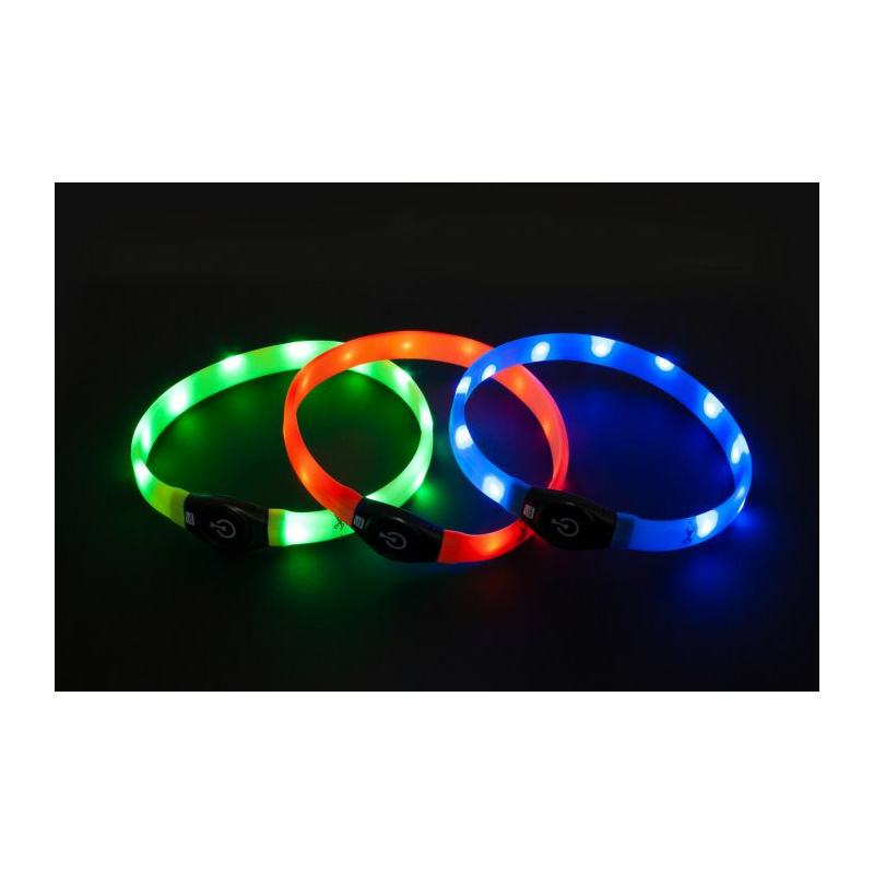 Karlie Visio light für Langhaar Hunde in gelb LED Leuchthalsband