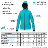 AnnyX Softshelljacke Trainingsjacke schwarz S