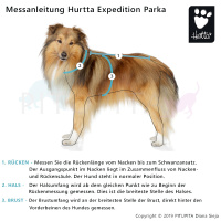 Hurtta Wintermantel Expedition Parka Dunkelgrau grau 35XL für bullige Rassen