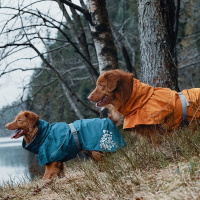 Hurtta Regenmantel Monsun Monsoon Dunkelgrau grau 30