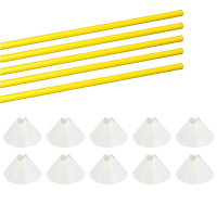 Hürden Set Cavaletti Agility Hundetraining 100cm WEIß GELB