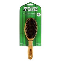 Bamboo Groom Bürste Oval mit Wildschweinborsten