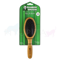 Bamboo Groom Bürste Oval mit Edelstahlpins
