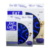 Eat Slow Live Longer Antischlingnapf blau