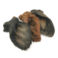 Rinderohren mit Muschel und Fell für Hunde PREMIUM