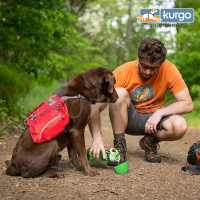 Kurgo Gourd H2O Trinkflasche und Trinknapf 2 in 1 BLAU