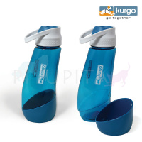 Kurgo Gourd H2O Trinkflasche und Trinknapf 2 in 1 BLAU