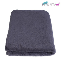 PITUPITA Kuscheldecke Hundedecke dunkelgrau steel Kuschl L 120x80