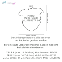 MyFamily Hundemarke Anhänger Border Collie mit Gravur