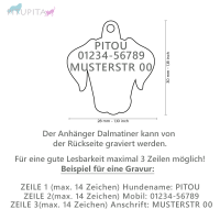 MyFamily Hundemarke Anhänger Dalmatiner mit Gravur