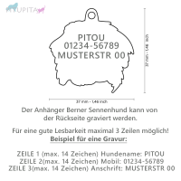 MyFamily Hundemarke Anhänger Berner Sennenhund mit Gravur