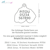 MyFamily Hundemarke Anhänger brauner Dackel mit Gravur