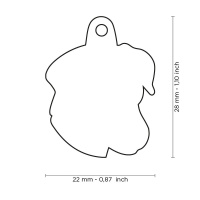 MyFamily Hundemarke Anhänger schwarz-weißer Jack Russel Terrier mit Gravur