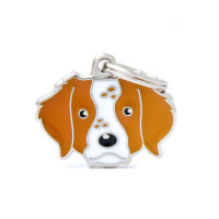 MyFamily Hundemarke Anh&auml;nger Epagneul Breton mit Gravur
