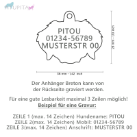 MyFamily Hundemarke Anhänger Epagneul Breton mit Gravur