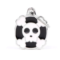 MyFamily Hundemarke Anh&auml;nger Totenkopf mit Gravur