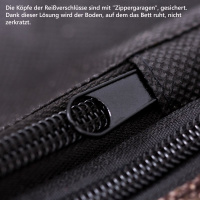PITUPITA orthopädisches Hundebett MILA in beige schwarz S  65 x 50 cm