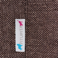PITUPITA orthopädisches Hundebett MILA in beige schwarz M  80 x 60 cm