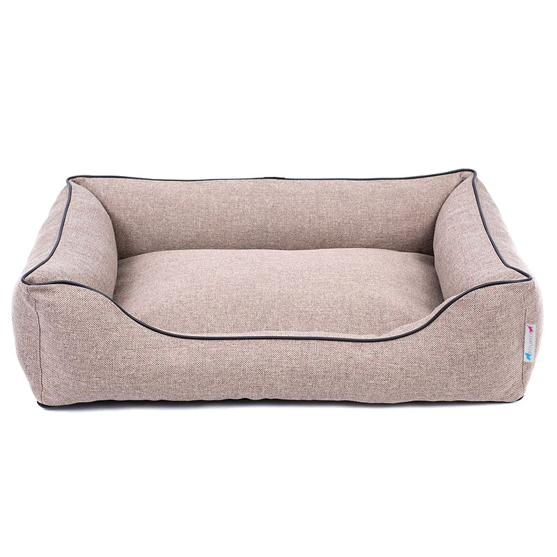 PITUPITA Hundebett Komfort Mila beige schwarz S  65 x 50 cm