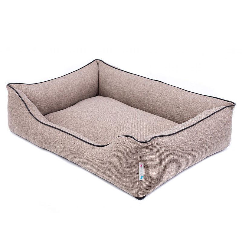 PITUPITA Hundebett Komfort Mila beige schwarz S  65 x 50 cm