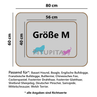 PITUPITA Hundebett Komfort Mila braun weiß S  65 x 50 cm
