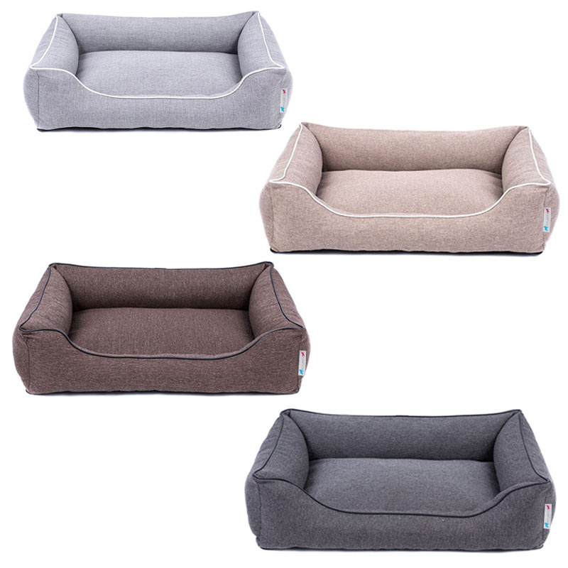 PITUPITA Hundebett Komfort Mila braun weiß L 100 x 75 cm
