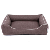 PITUPITA Hundebett Komfort Mila braun weiß L 100 x 75 cm