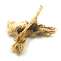 Lammkopfhaut mit Fell für Hunde 1000g