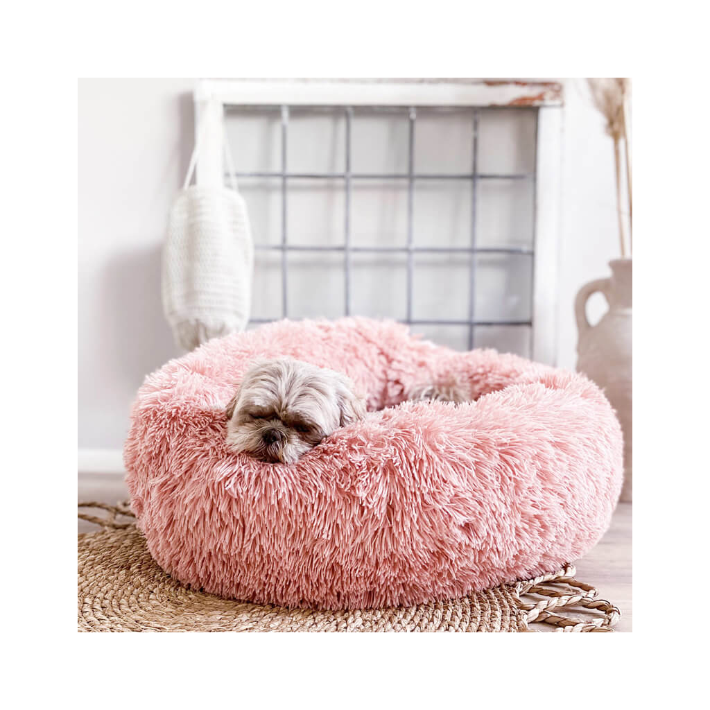 District 70 Fuzz Hundebett Donut rund old pink rosa | PITUPITA, 33,50