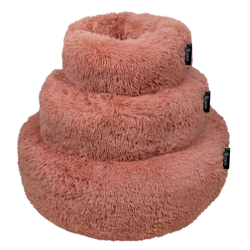 District 70 Fuzz Hundebett Donut rund old pink rosa