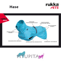 Rukka Pets Regenjacke Regenmantel Hase blau 25