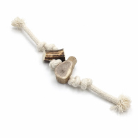 PITUPITA Hirschgeweih Snack mit Seil Zahnpflege vom Rothirsch L