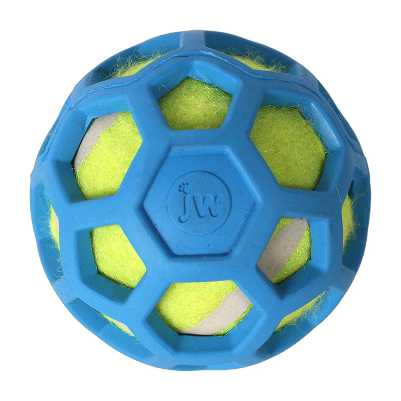 JW Hol-EE Roller Gitterball mit einem Tennisball gefüllt