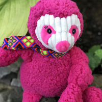 Hugglehounds Knotties Wild Things Sloth Faultier groß pink