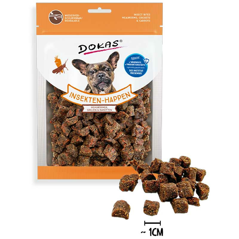 DOKAS Insekten-Happen Mehlwürmer Grillen und Karotte 100g