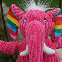 Hugglehounds Knotties Rainbow Elephant Elefant extra klein - Wee Huggles