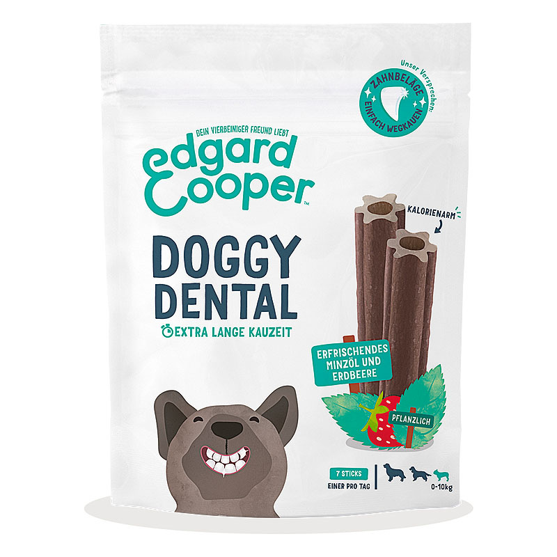 Edgard Cooper Doggy Dental Zahnsticks Minze u. Erdbeere