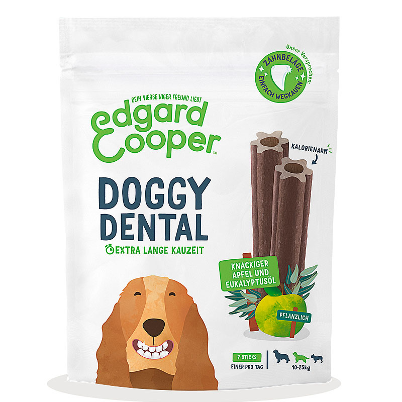 Edgard Cooper Doggy Dental Zahnsticks Apfel u. Eukalyptus medium
