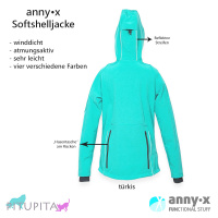 AnnyX Softshelljacke Trainingsjacke türkis XXL