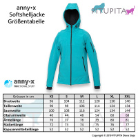 AnnyX Softshelljacke Trainingsjacke türkis XXL