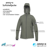 AnnyX Softshelljacke Trainingsjacke oliv XS