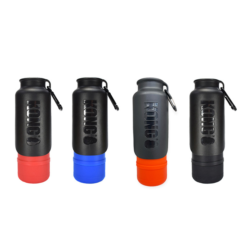 KONG H2O isolierte Trinkflasche und Trinknapf 2 in 1 LEUCHTORANGE